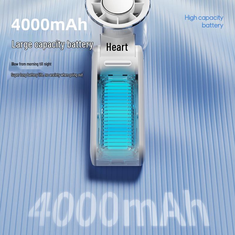 Portable High-Speed Mini Handheld Fan with Ice Pack and Foldable Design