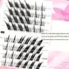 Накладные ресницы Silk Fox Eye: Черный стебель, наклонный дизайн, толстая одиночная гроздь, самопривитый сорт.