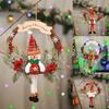 Рождественская кукла-вешалка, венок, кукла Санта-Клаус, подвеска на дверь