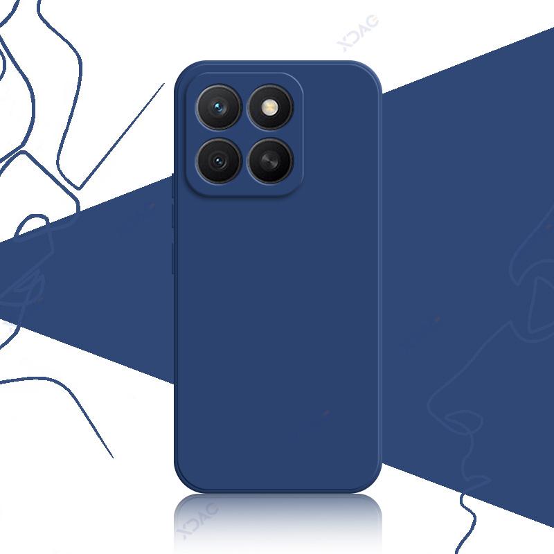 2025 Роскошный квадратный жидкий силиконовый чехол для Honor X8C HonorX8C 6.7" Global Soft Phone Cover Водонепроницаемые сумки Coque Armor