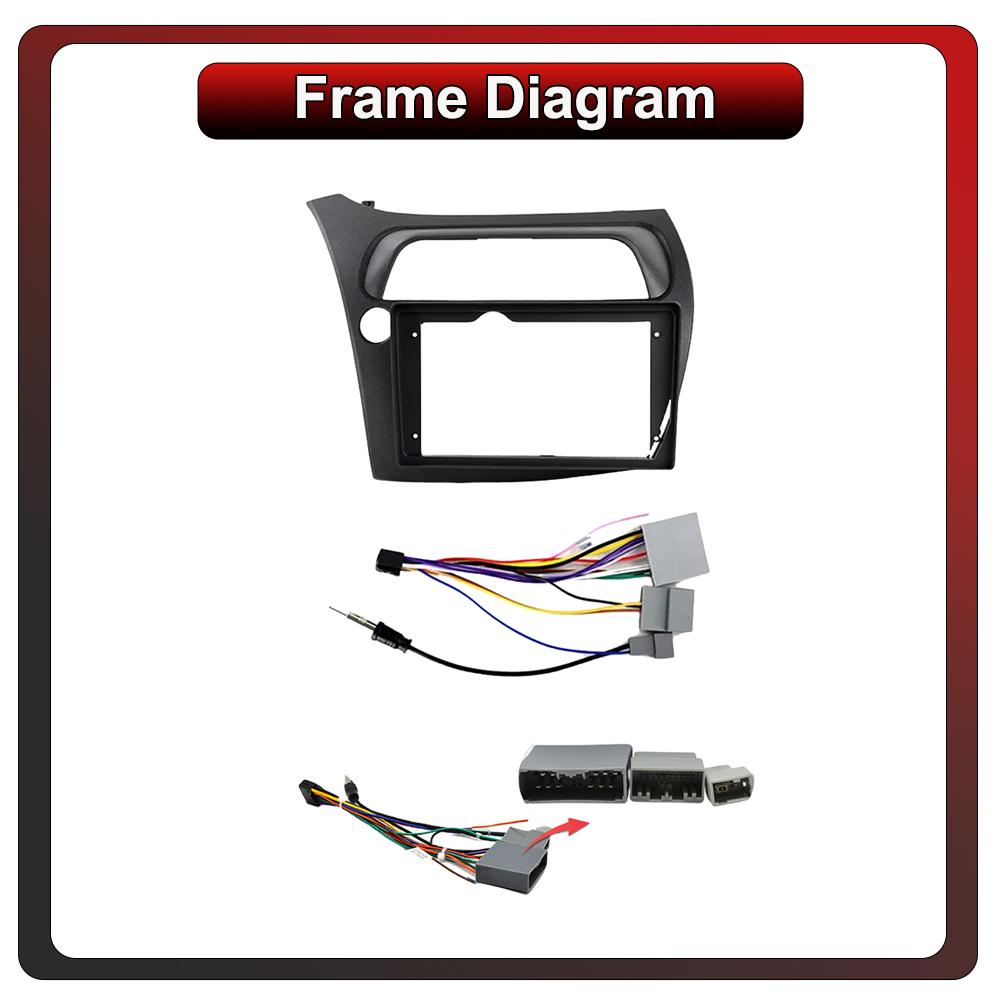 2Din Android Car-Play Car Radio,Honda Civic Hatchback 2006-2011,Multimedia Player Head Unit Stereo GPS Navigation BT WIFI,1+16GB