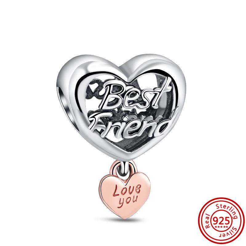 100% 925 Sterling Silver Infinite Eternity Style Love Family Friend Shiny Beads Fit Original Charms Bracelet DIY Jewelry