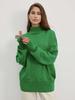 European & American Autumn/Winter Loose Cross-stitch Half-high Collar Sweater