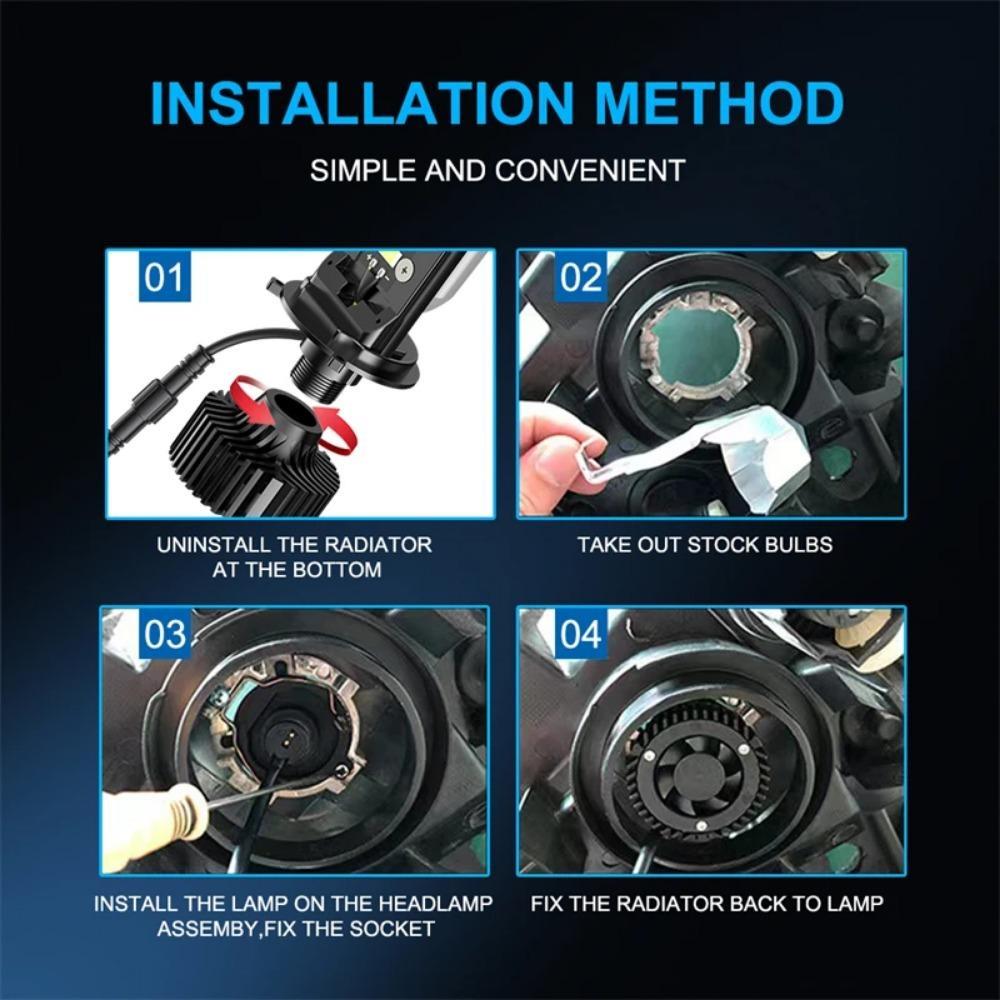 1 шт. Y6D H4 светодиодные фары автомобильные фары мини-проекционные линзы комплект для переоборудования автомобильных ламп дальнего и ближнего света светодиодные фонари