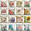 New Vintage Floral Pillow Linen Printed Sofa Home Office Decorative Cushion Cover