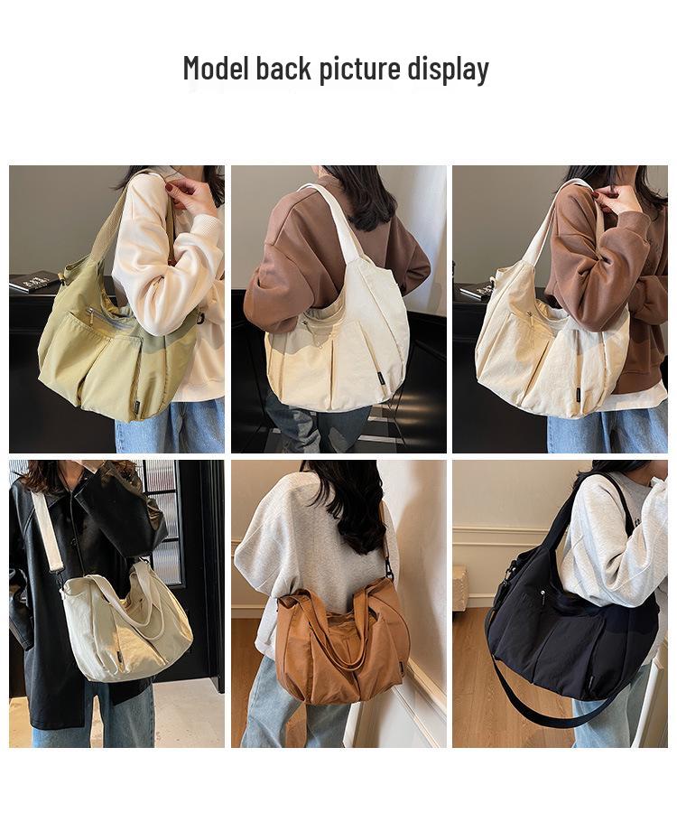 Осенняя женская сумка-тоут и кроссбоди премиум-класса большой вместимости с плиссировкой