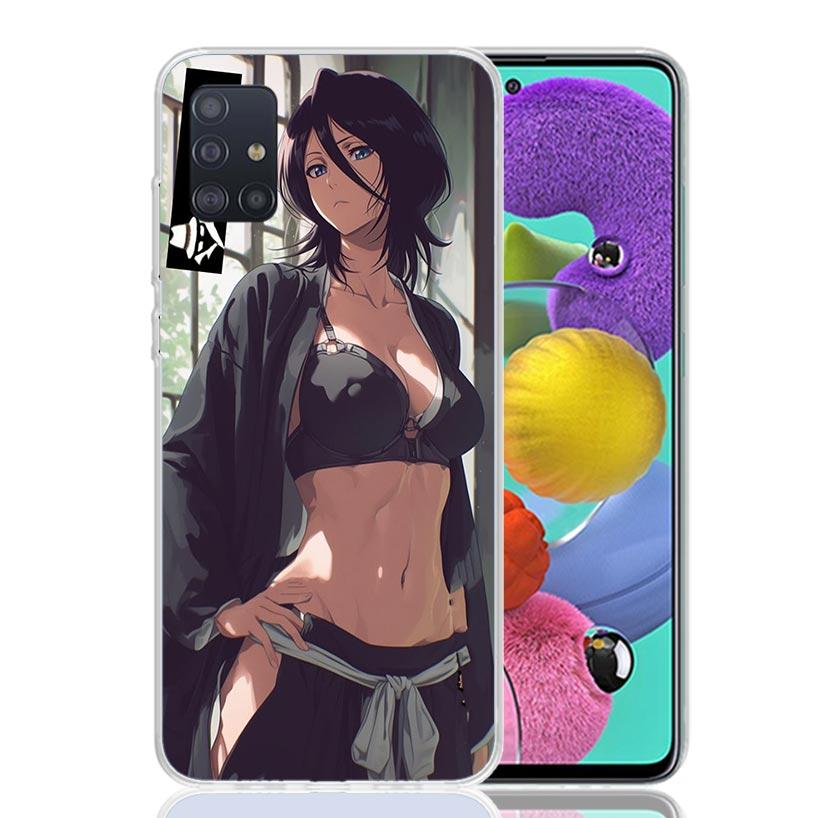 Чехол для телефона Bleach Кучики Рукия для Samsung Galaxy A52 A32 A22 A12 A02S A50S A30S A51 A31 AA71 Note 20 Ultra 10 S10 Plus Galaxy