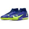 Nike Mercurial Superfly 8 Academy Round Toe Lace-Up TF Men Soccer Shoes Blue CV0953-474
