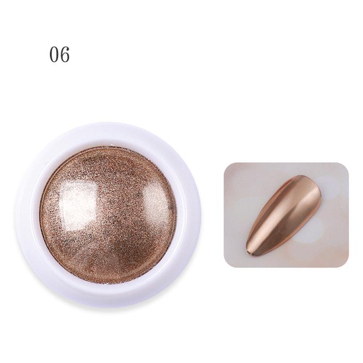 Глиттер для ногтей с розовым золотом: Зеркальный порошок для гальванического покрытия