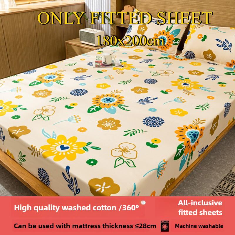 Простыня на резинке Не линяющая Не скатывающаяся Цельная простыня Нескользящая Разные размеры Постельное белье Покрывало-протектор