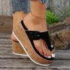 2024 Women's Slippers Summer Flip Flops Female Wedge Platform Sandals Ladies Non-slip Thick Bottom Casual Black Pink Large Size Shoes