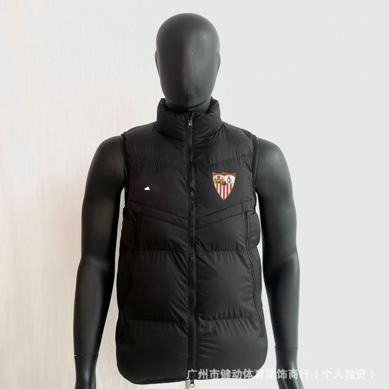 Waterproof Down Vest Men Women Outdoor Sports Warm-Up Training Jacket Football Team Fan Apparel