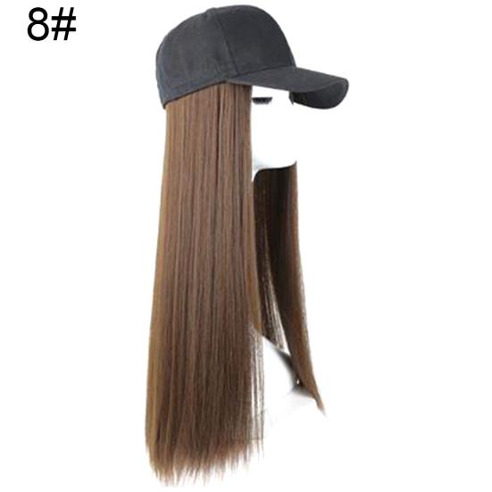 Yousheng Creative Women 2 в 1 Длинный прямой парик из вьющихся волос с бейсбольной кепкой