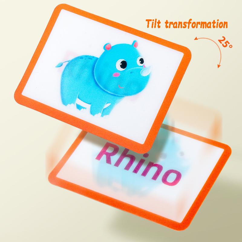 3D Words Flash Cards Montessori Toys Visual Change Sight Words Cognitive Games Kindergarten Learning English Words Toddlers Toys