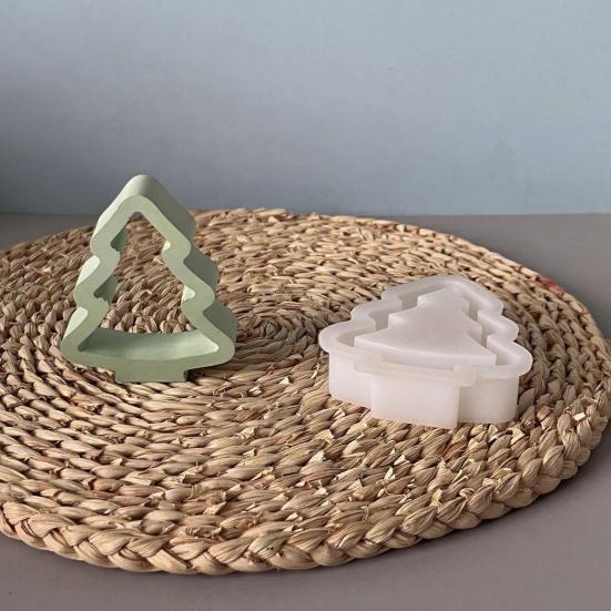 1/3 шт. Силиконовая форма для рождественской елки, сделай сам, ручная работа, полая форма для рождественского украшения, форма для поделок, форма для литья гипса, цемента, эпоксидной смолы