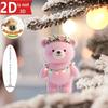 1pc Cute Pink Acrylic Snowman, Bear, Flamingo, Alpaca Christmas Tree Ornaments Hanging Decorations Christmas Gifts Home Decor