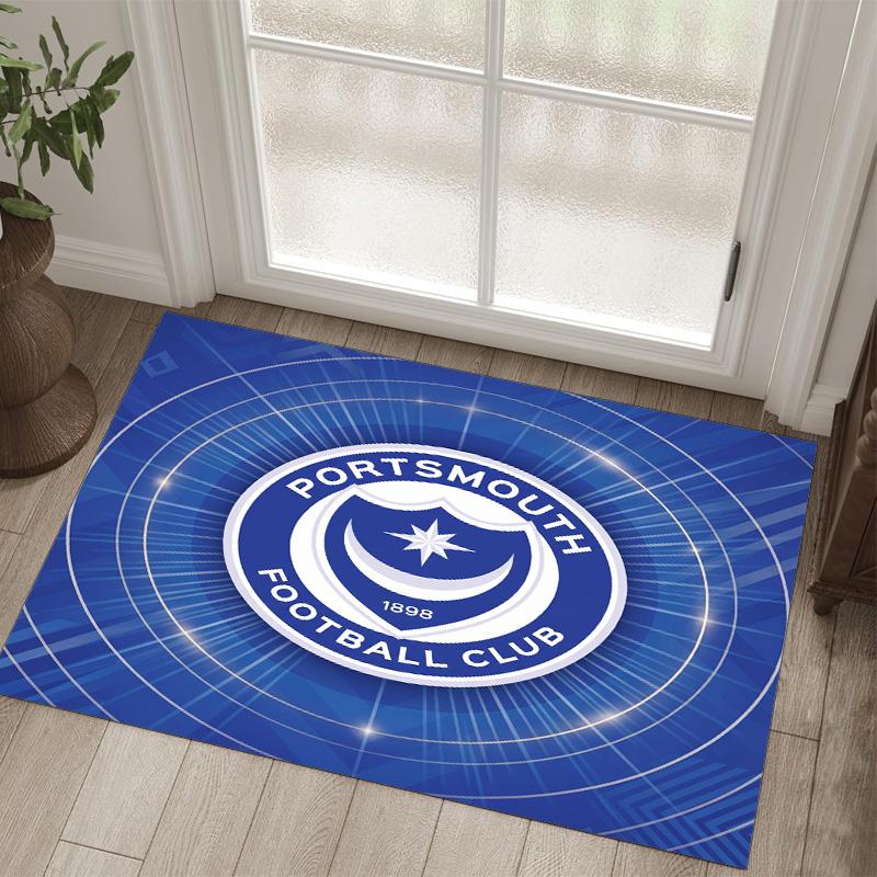 Дизайн Portsmouth FC Кристальный Велюровый Ковер Уютный Не?Нескользящий ковер с принтом для спальни, гостиной, прихожей