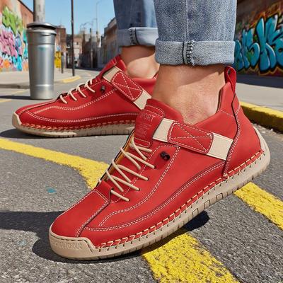 Новая модная пара кожаных ботинок для улицы, повседневные мужские и женские ботинки большого размера, ручной работы для внешней торговли