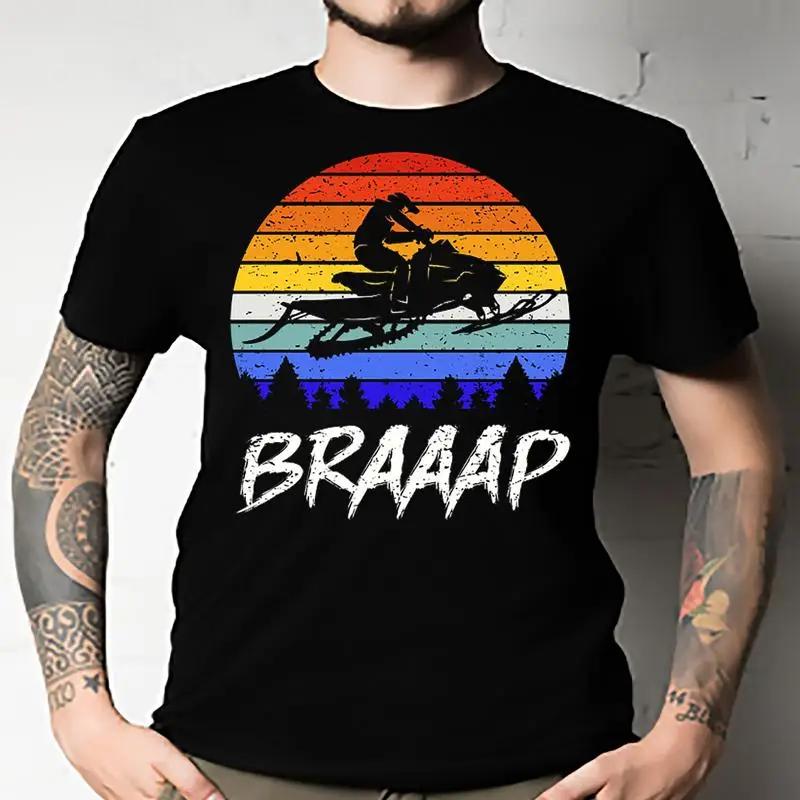 Braaap Снегоход Braap Моторный Снегоход I Классическая Футболка Все Размеры