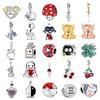 29 Стиль Шарм Красный Гриб Детская Бусина Бант Подходит Медь Оригинал DIY Шарм Браслет Женский Изысканное Ювелирное Изделие Для Подарка