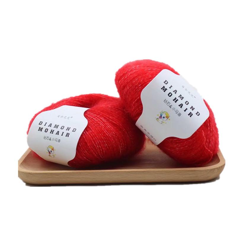 Пряжа Diamond Pony средней толщины из мохера для ручного вязания крючком пальто и шарфов