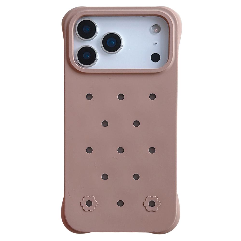For iPhone 17 Pro Case with Multi Holes Four Corners Shockproof Silicone + PC Phone Back Cover