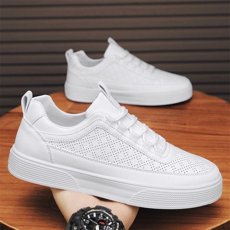 Spring Men's Shoes New Breathable Little White Shoes Men's Trend Versatile Platform Men's Sports and Leisure Shoes Board Shoes