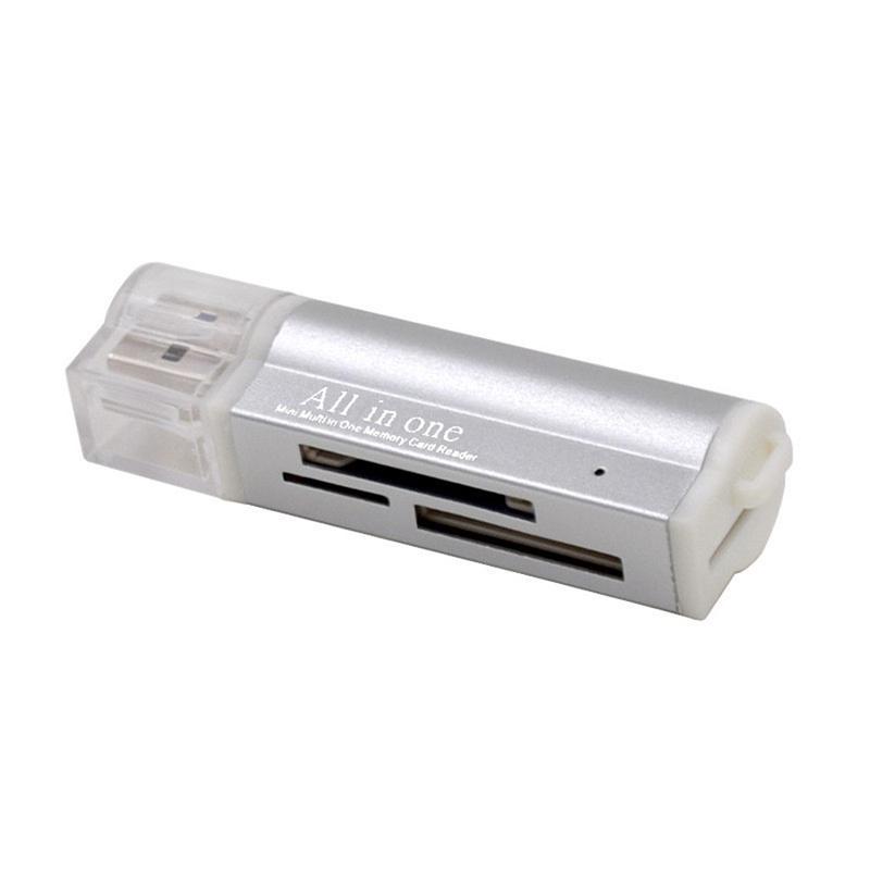 VAORLO Устройство чтения карт памяти Micro SD SDHC TF M2 MMC MS PRO DUO «все в 1», USB 2.0, мультипамять