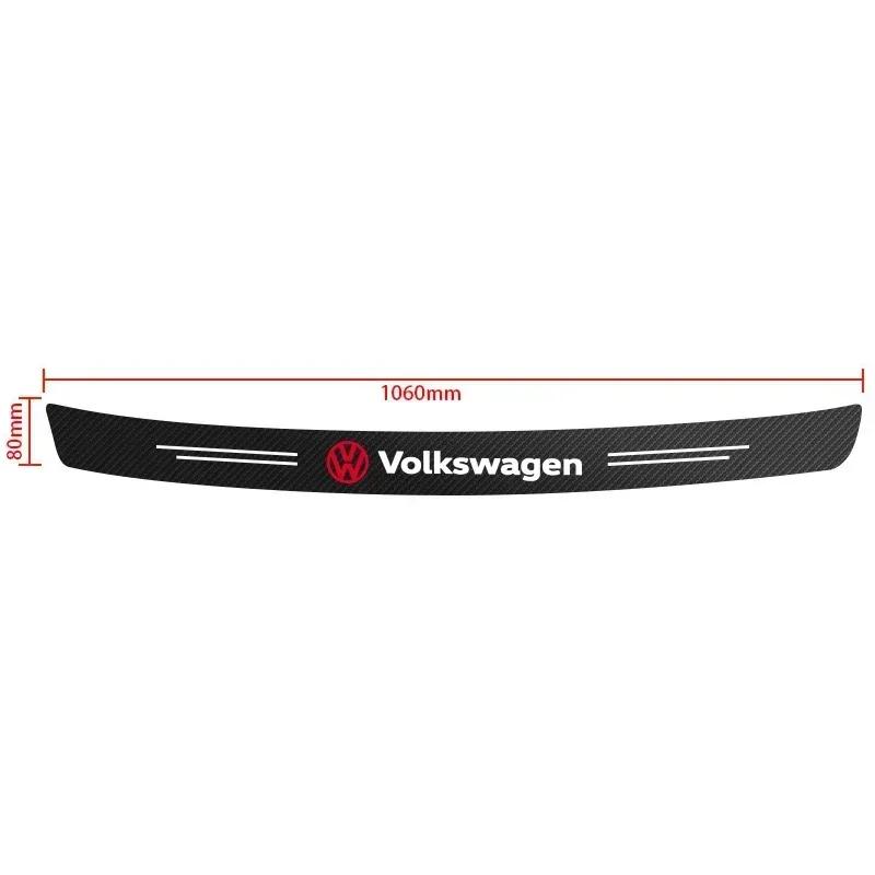Для VW Volkswagen Jetta MK5 Golf 1 шт. Автомобильные наклейки из углеродного волокна для защиты заднего бампера и багажника Для Volkswagen VW Touran Beetle Golf