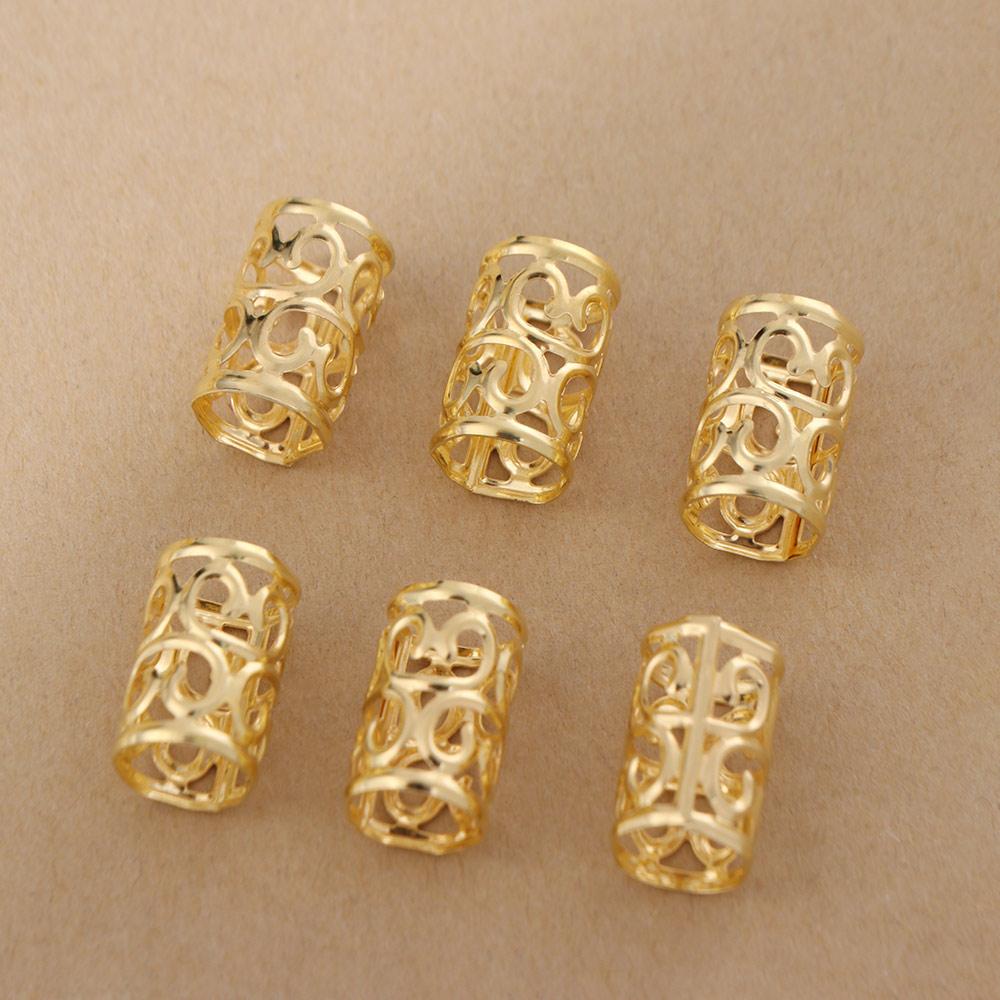 200 шт. Металлические зажимы для манжет, дреды, бусины, дреды, косички, трубки, полые кольца для волос для мужчин