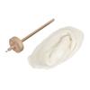 Wooden Drop Spindle Hand Carved Spinning Wheel Practical Yarn Spinning Kit  For Sewing