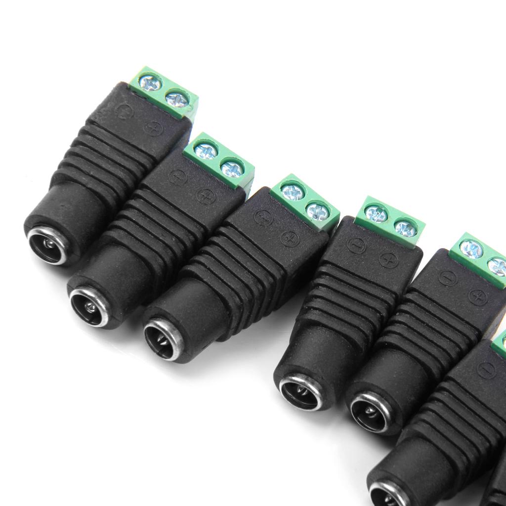 10 шт. DC Power Female Connector Кабельный адаптер Штекер для светодиодной ленты
