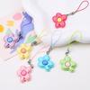 Five-Petal Flower Candy Color Keychain Pendant - DIY Handmade Jewelry Gift for Girlfriends