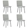 VidaXL Dining Chairs Set of 4 Light Grey Velvet 3315203