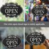 Yousheng Rustic Business Sign Wooden Open And Closed Sign Double Sided Vintage Open Sign with Rope for Coffee Shop Restaurant Bar Door Window
