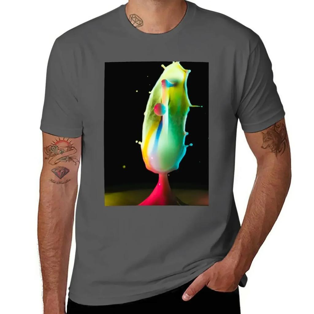 Rainbow Splash T-Shirt for a boy anime clothes vintage clothes Men's t shirts