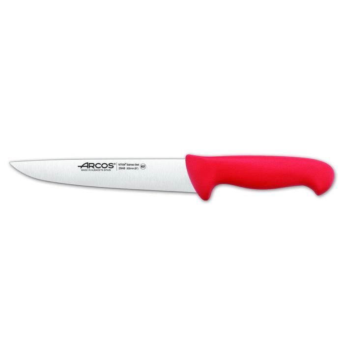 Couteau de boucherie - ARCOS - Prof 294822 - Acier inoxydable NITRUM - Lame 20 cm - Ergonomique
