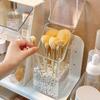 1pc-Transparent Simple Makeup Brush Storage Box Multifunctional Durable Practical Organizer Rack for Beauty Tools