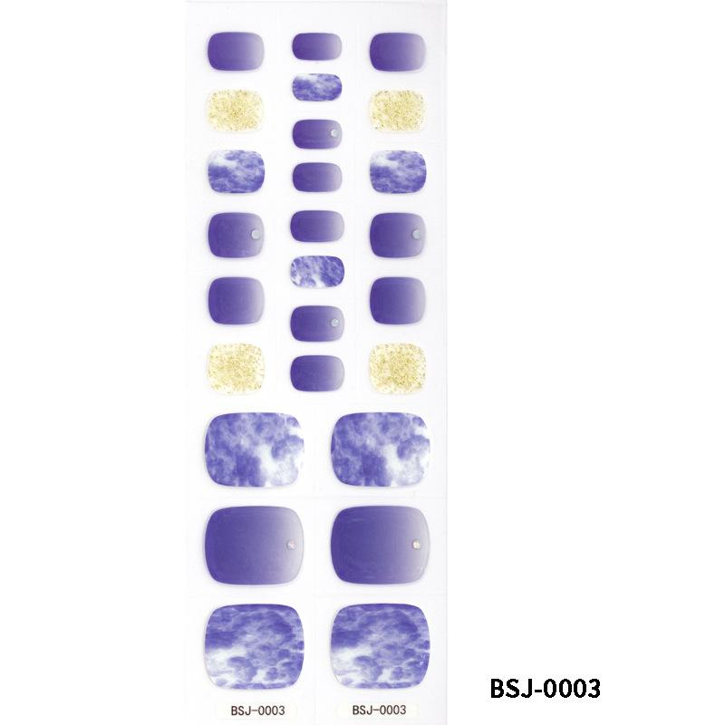 Semi-cured Manicure Stickers, Toenail Stickers, Bronzing Waterproof Toenail Stickers
