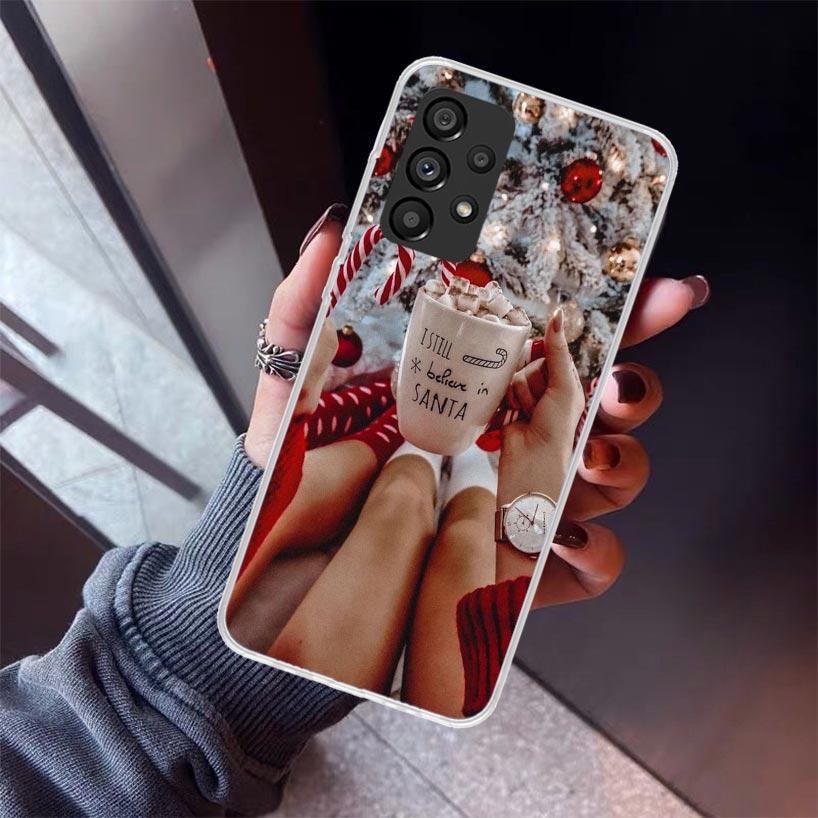 Winter Coffee Christmas Phone Case For Samsung Galaxy A17 A16 A15 A14 A13 A57 A56 A55 A54 A53 A37 A36 A35 A34 A33 A26 A25 A24 A2