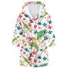 Children's Long Bathrobe Printed Flannel Pajamas