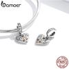 Bamoer стерлингового серебра 925 пробы виноградная лоза и сосновая шишка CZ окисленная платина оригинальный шарм для брендовых ювелирных изделий для женщин и девочек