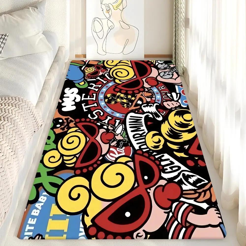VIKAMA Non-slip Washable Japanese Fashion Hysteric Mini Rug Soft Bath Mat Entryway Doormat for Kids Room Bedroom Living Room
