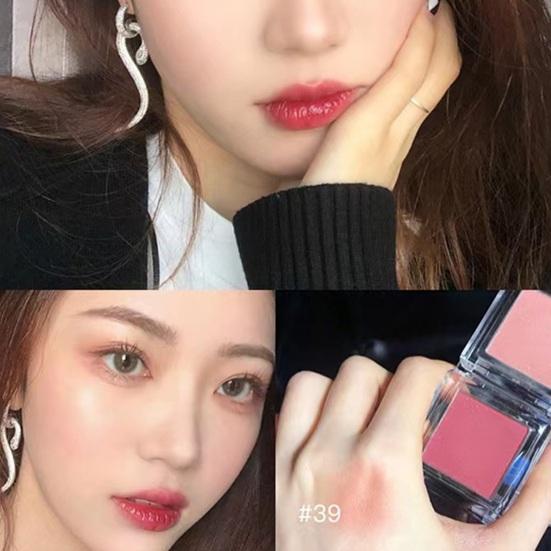 Monochrome Peach Blush Long-Lasting Matte Finish Smooth Waterproof Blush for Natural Delicate Cheeks