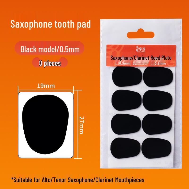 Tenor Alto Silicone Saxophone/Clarinet Mouthpiece Tooth Pad (Black)