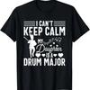 Мама барабанщика Смешная Сохраняйте спокойствие Родители марширующего оркестра Футболка