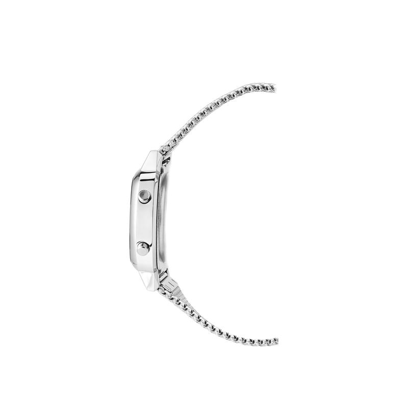 Casio Ретро маленькие часы на серебристом ремешке водонепроницаемые часы stainless steel strap кварцевый механизм stainless steel strap японские и корейские часы LA670WEM-7