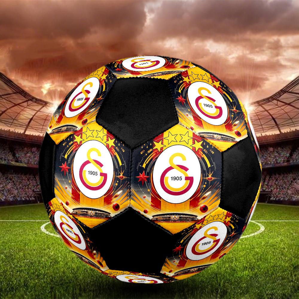 Футбольный мяч для зала Galatasaray Цветной Машинная строчка ПВХ Размер 5 Командная тренировка Готов к соревнованиям Прочный Высокий отскок Крутой Спортивный подарок