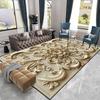 Роскошные большие ковры в европейском стиле для гостиной, золотое украшение, домашний салон, коврик под диван, нескользящие моющиеся ковры для спальни