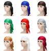 Pre-Tied Silk Durag Elastic Turban Hijab Fashion Bandana